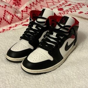 Black and White High-Top Sneakers